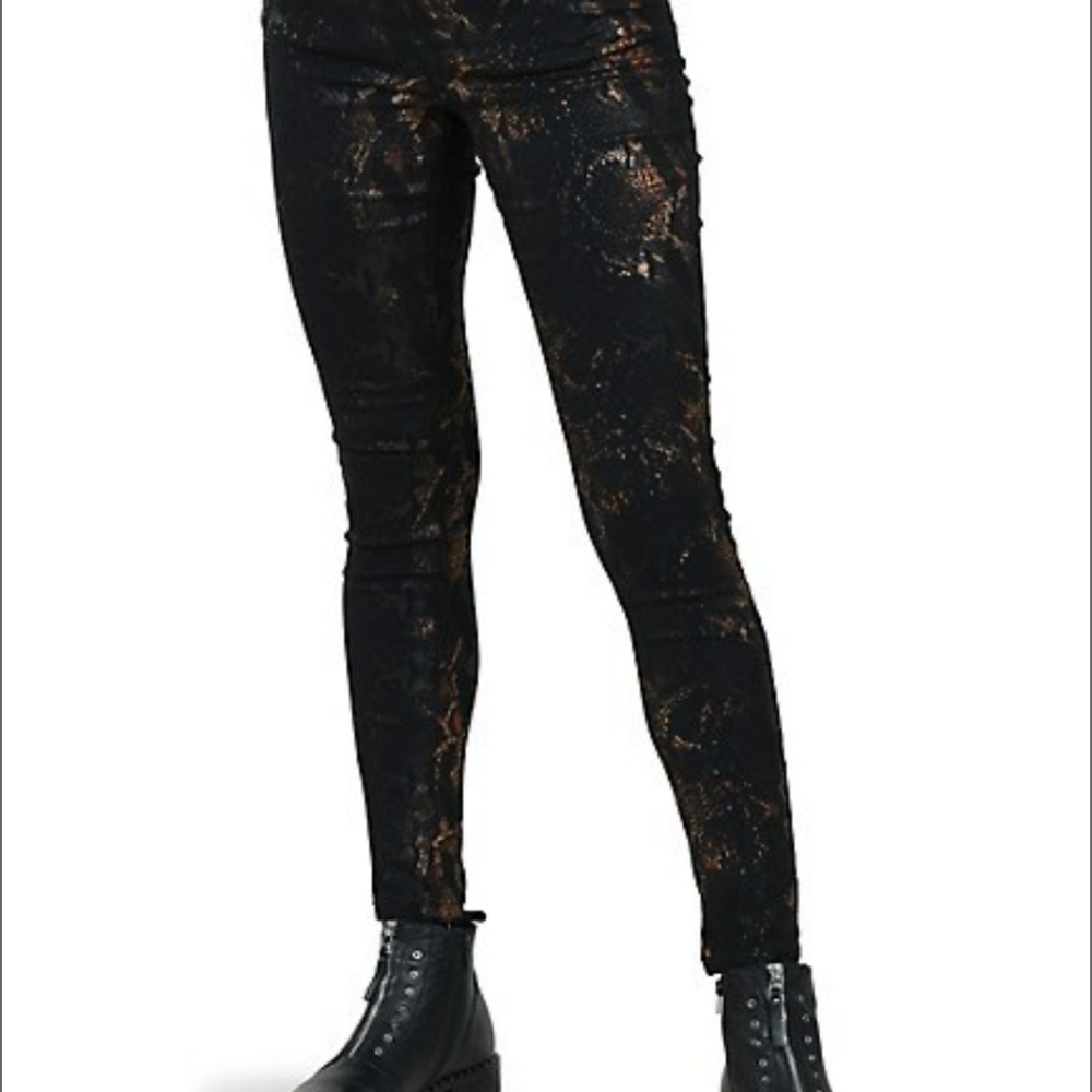 Molly Bracken skinny jeans metallic snake / python print size S / size 4